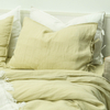 Green Haze Linen Duvet Cover