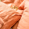 Coral Linen Duvet Cover