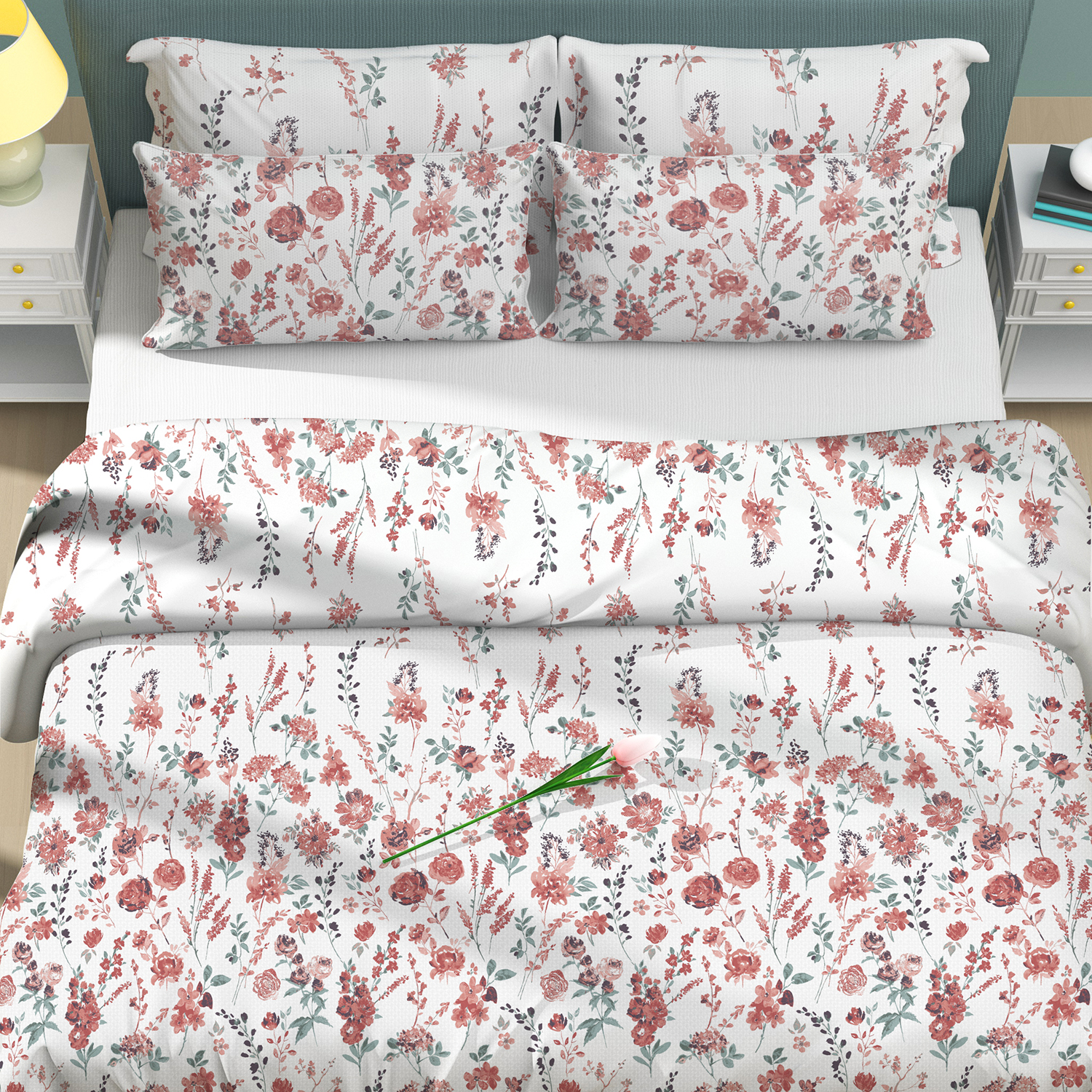 100% Organic Cotton Print Duvet Cover Set-Custom Print 19