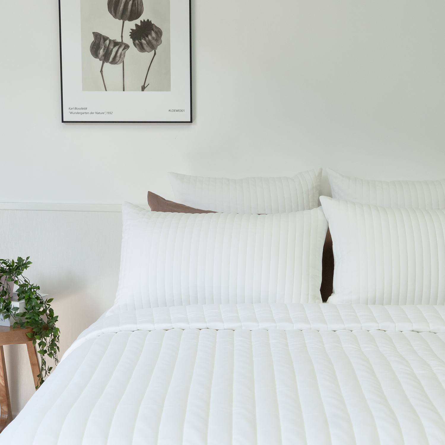 White - Organic Bamboo Jersey Quilt Set