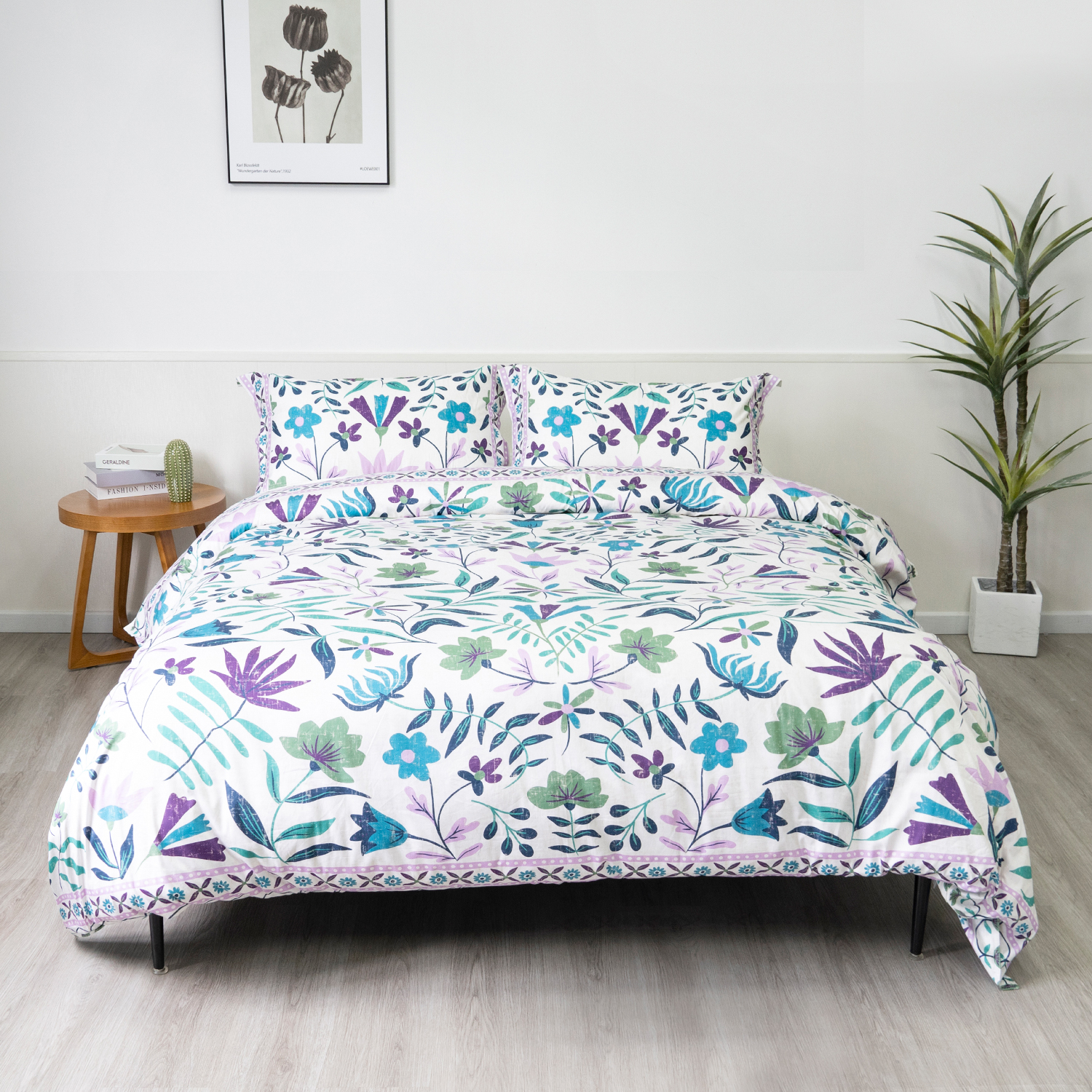 100% Organic Cotton Print Duvet Cover Set