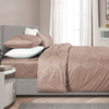 Soft Durable 330TC Polyester Cotton Jacquard Duvet Cover Set For Tropical Homes OEM