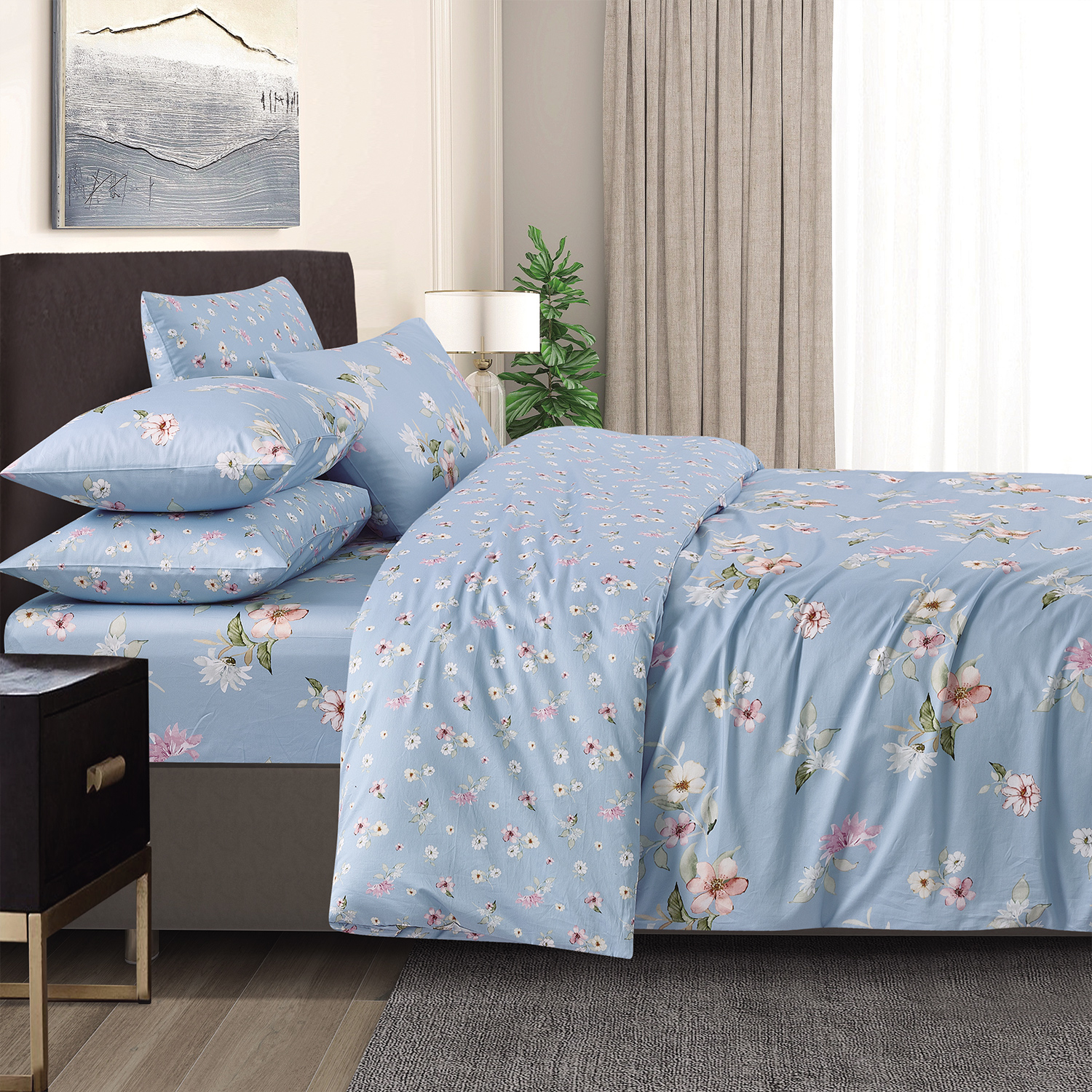 330TC combed cotton bedding set