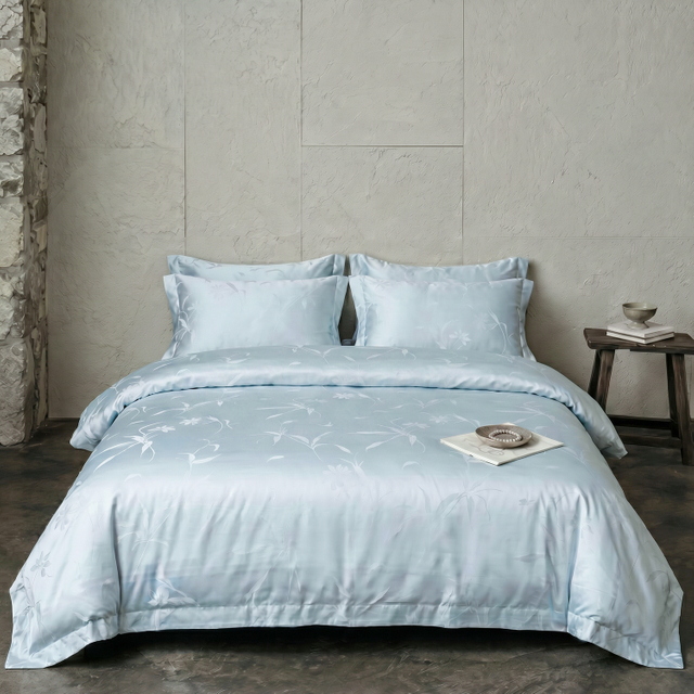  Rayon Silk Modal Jacquard Duvet Cover Set