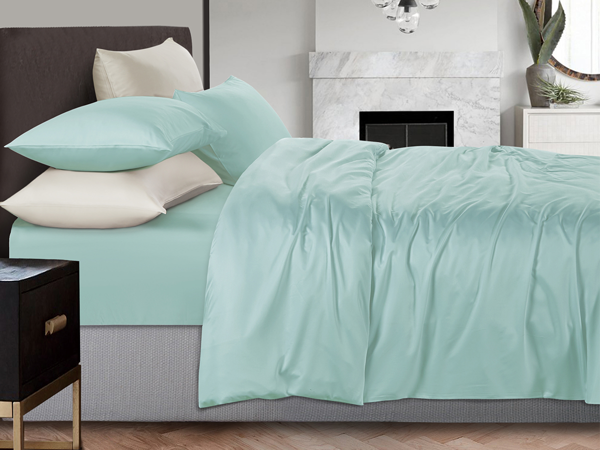 400TC Bamboo-Poly Sateen Printed Bedding Set