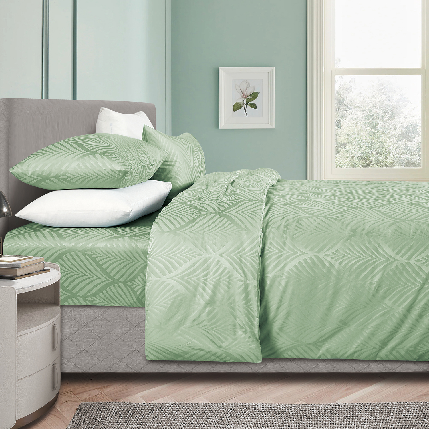 Heat Dissipating Polyester Cotton Interwoven 5 in 1 bedding Thailand