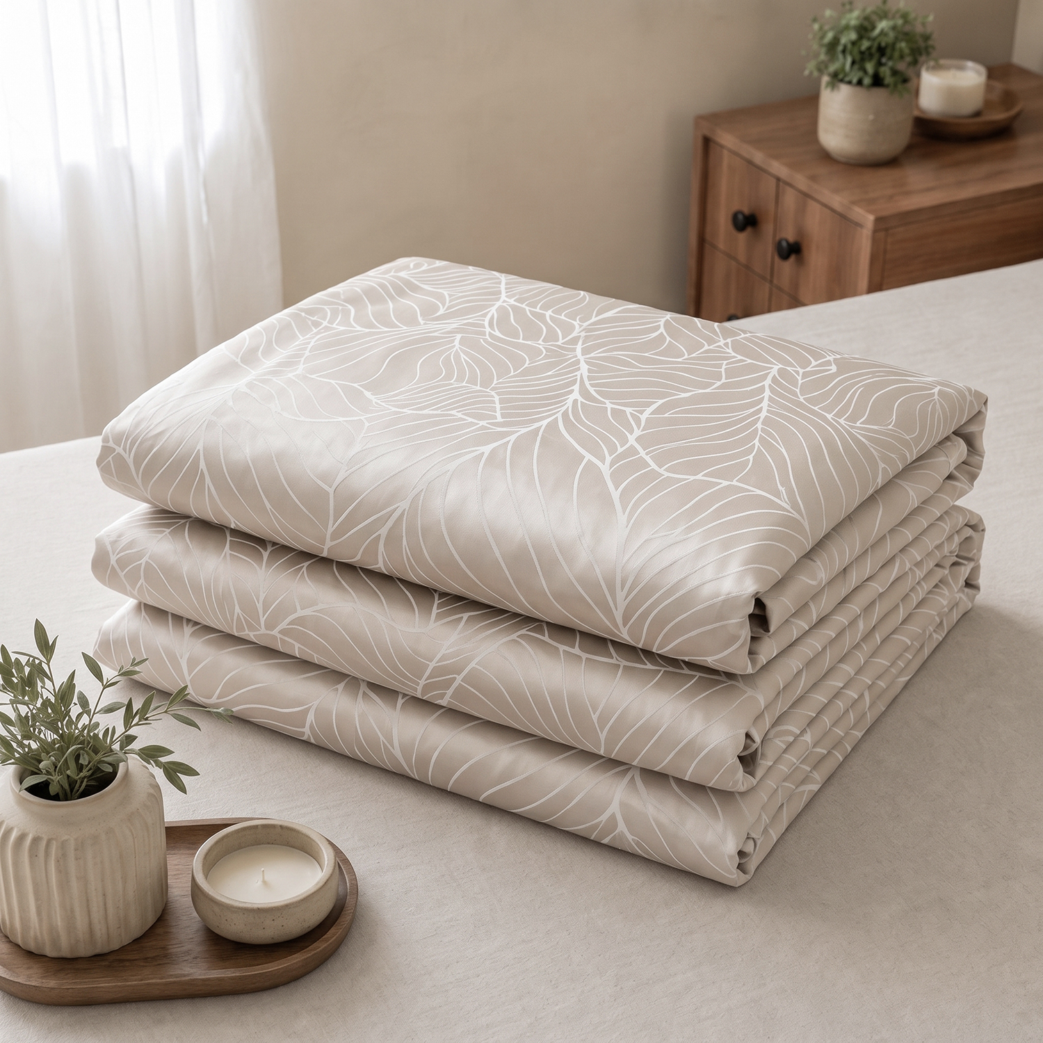 Wholesale Cooling Rayon Modal Jacquard Quilt Cover Set OEM-Brocade
