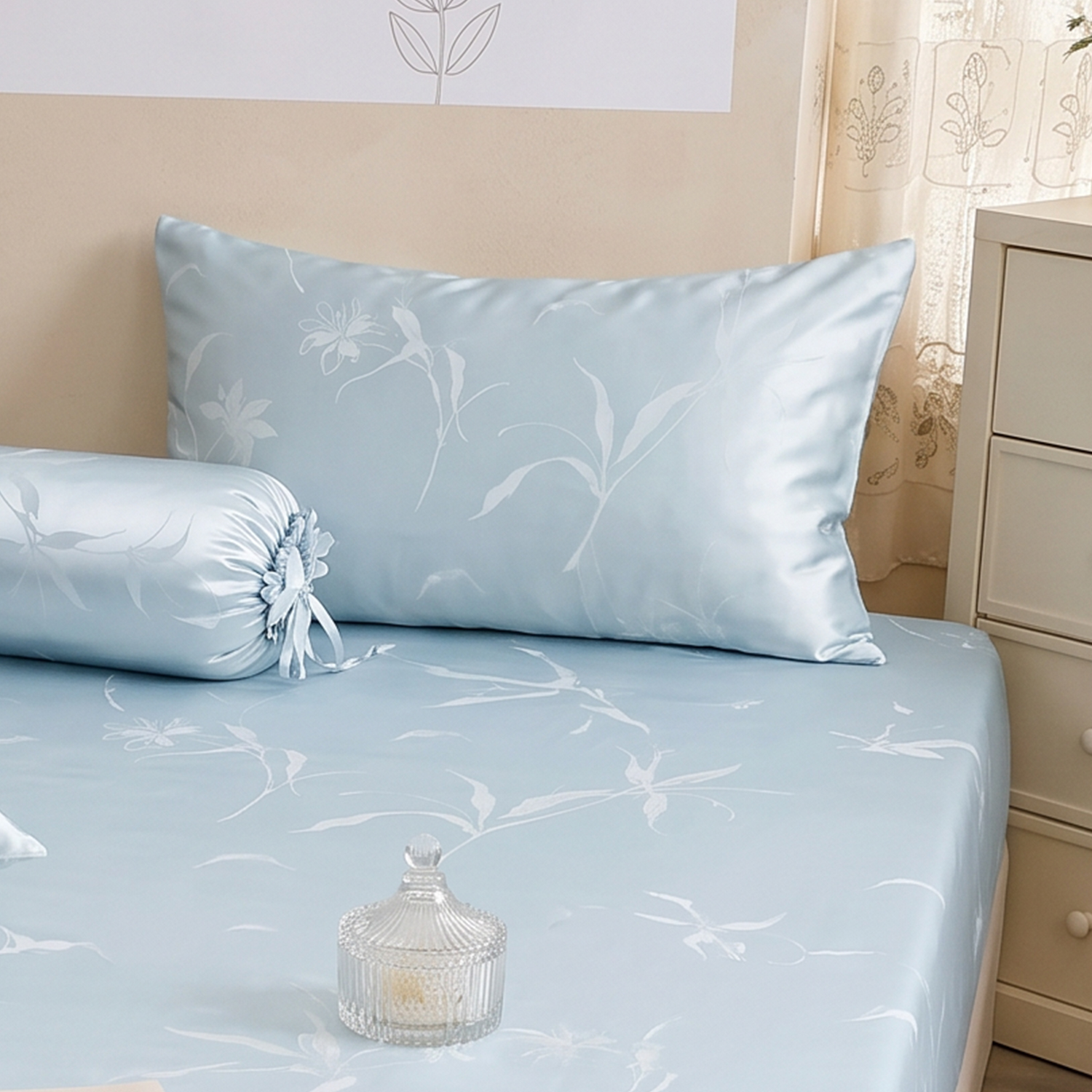 Rayon Silk Modal Jacquard Fitted Sheet Set
