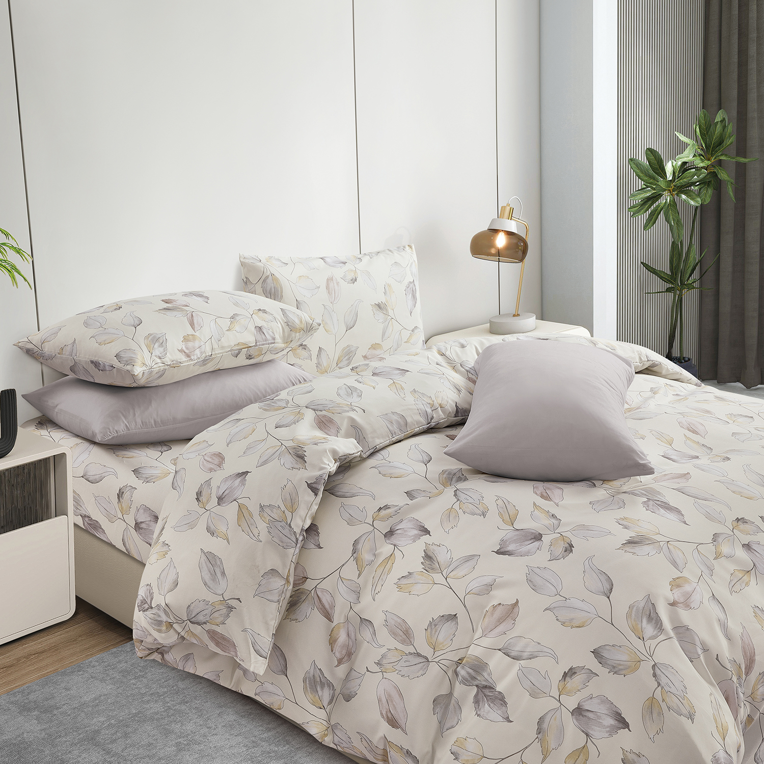 215TC Micro Tencel Twill Printed Bedding Set