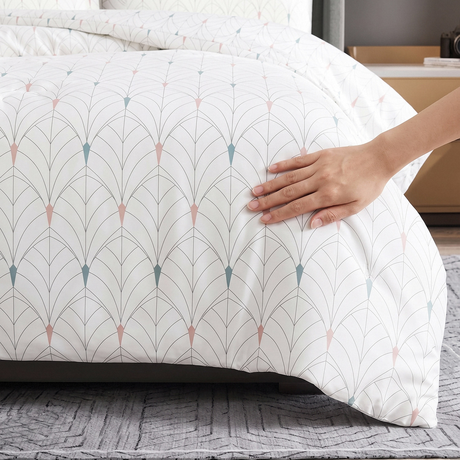 200TC Tencel Pritned Bedding
