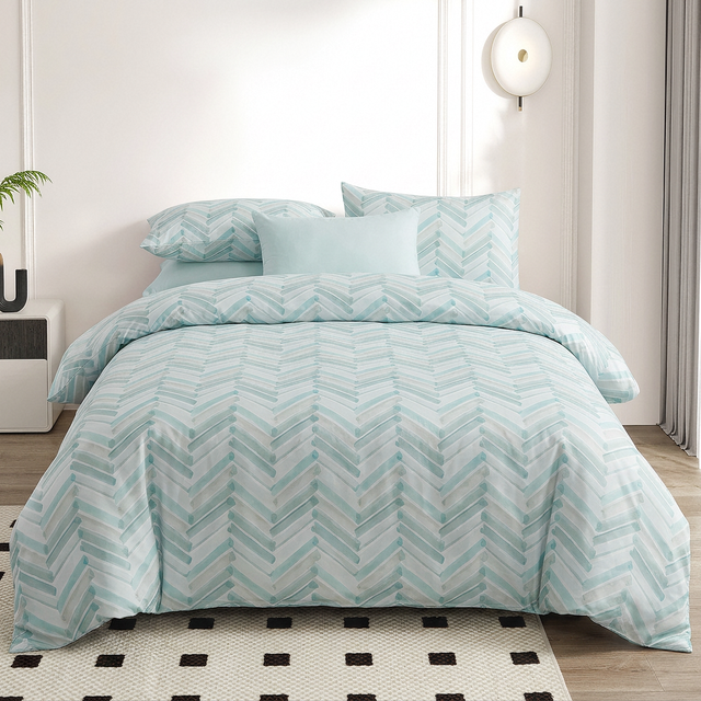 215TC Micro Tencel Twill Printed Bedding Set