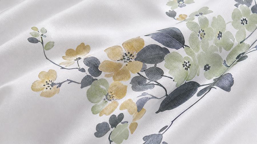 300TC Bamboo-Poly Sateen Printed Bedding Set