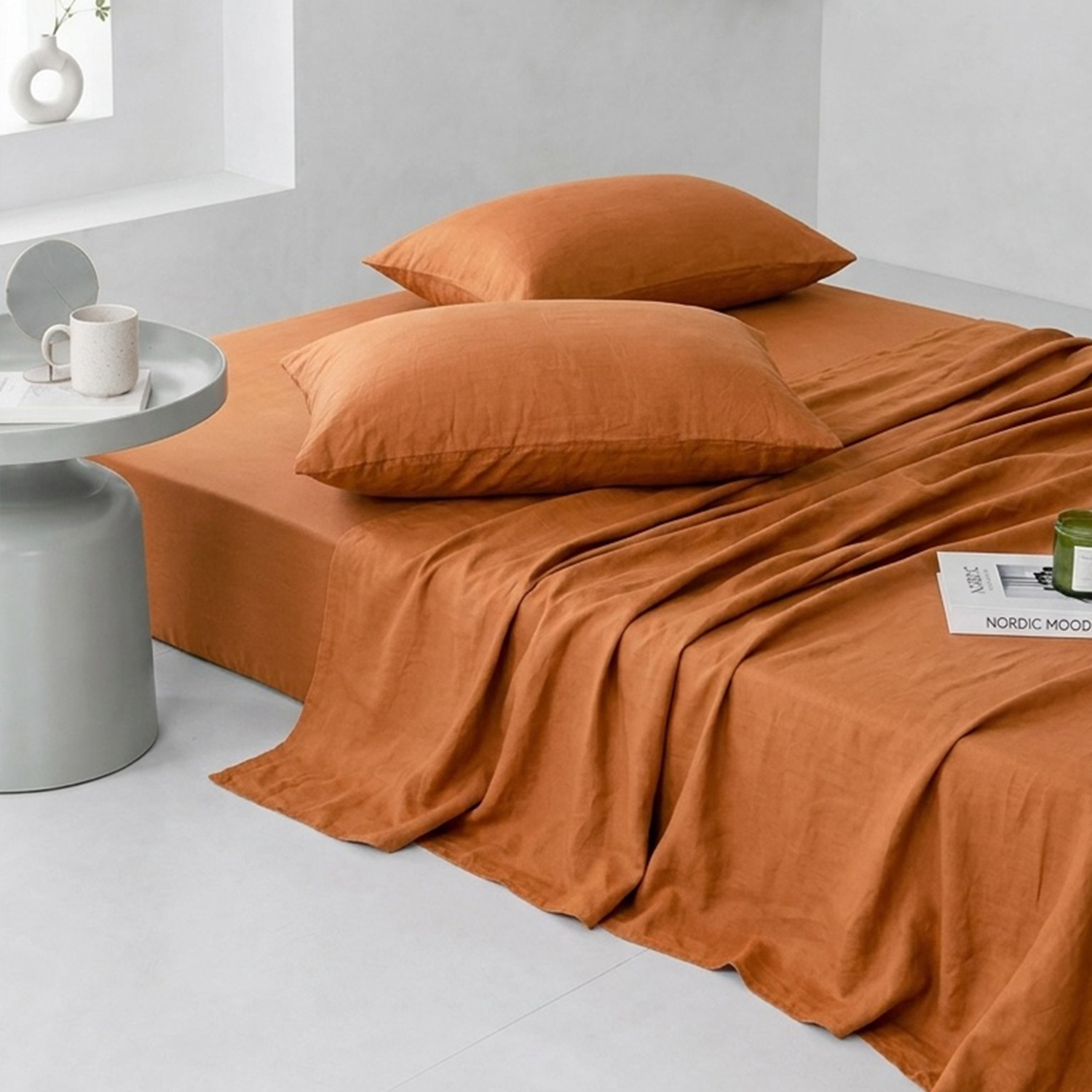 Washed Tencel Sateen Flat Sheet Set