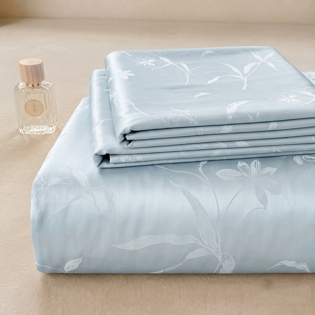  Rayon Silk Modal Jacquard Duvet Cover Set