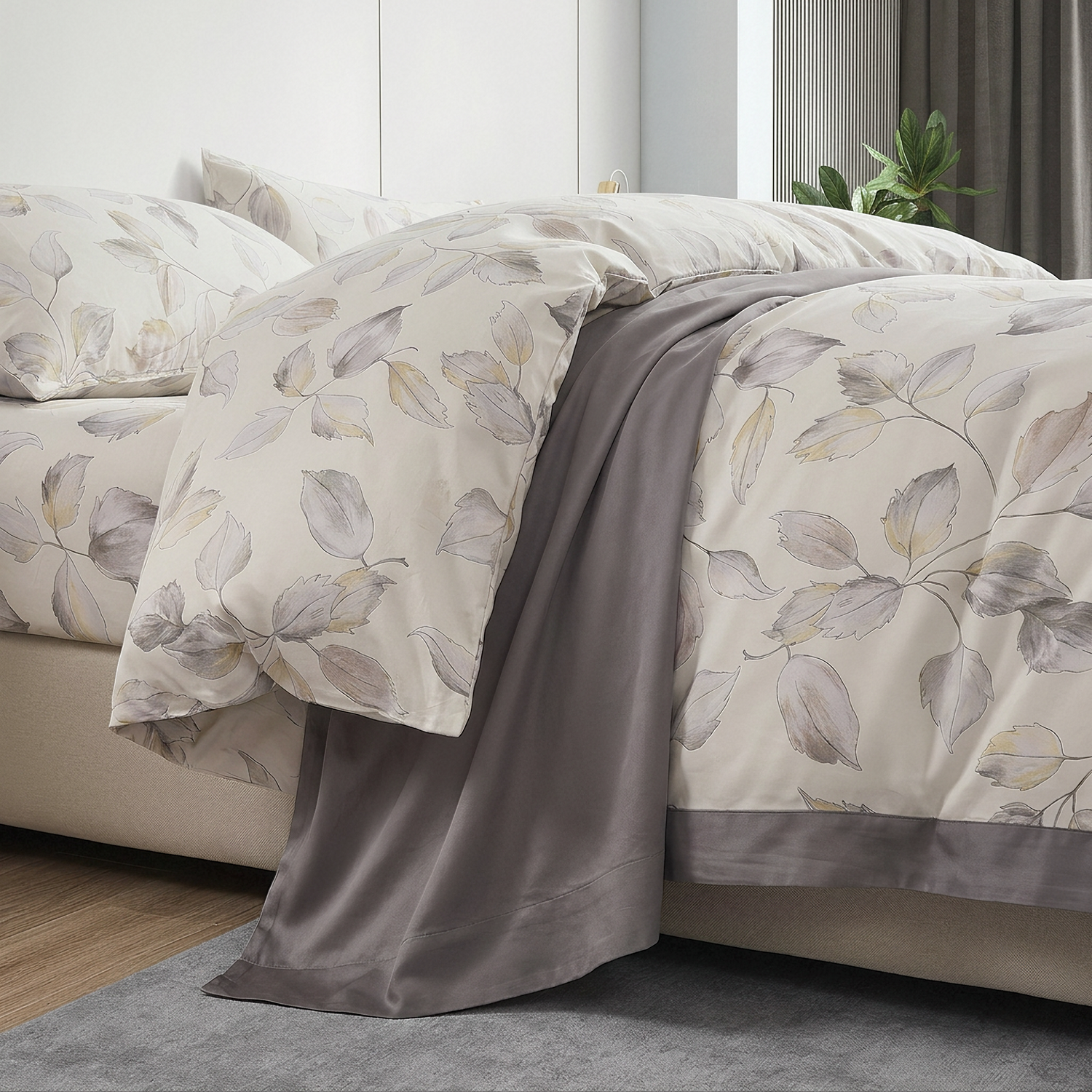 215TC Micro Tencel Twill Printed Bedding Set