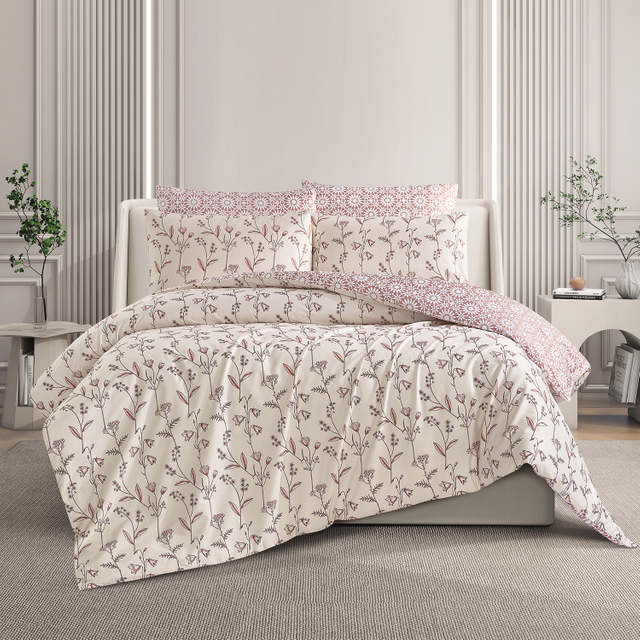 Soft Comfortable 100% Combed Cotton 330TC Bedding Set OEM-Version A