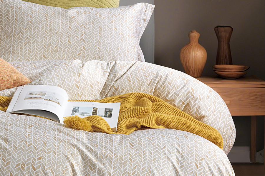 300TC Bamboo-Poly Sateen Printed Bedding Set