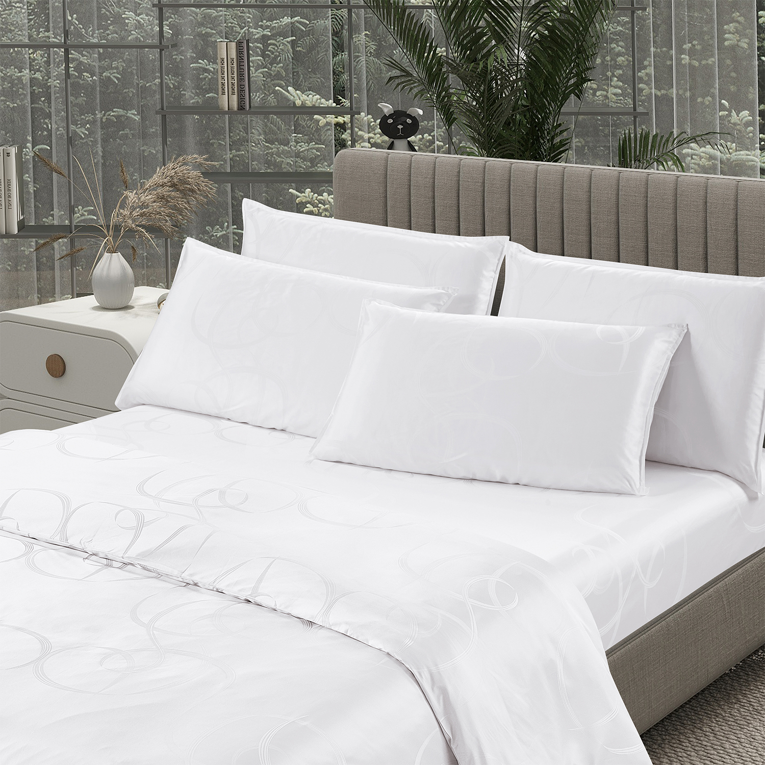 400TC Rayon Modal Jacquard Quilt Cover Set OEM-Starry Night