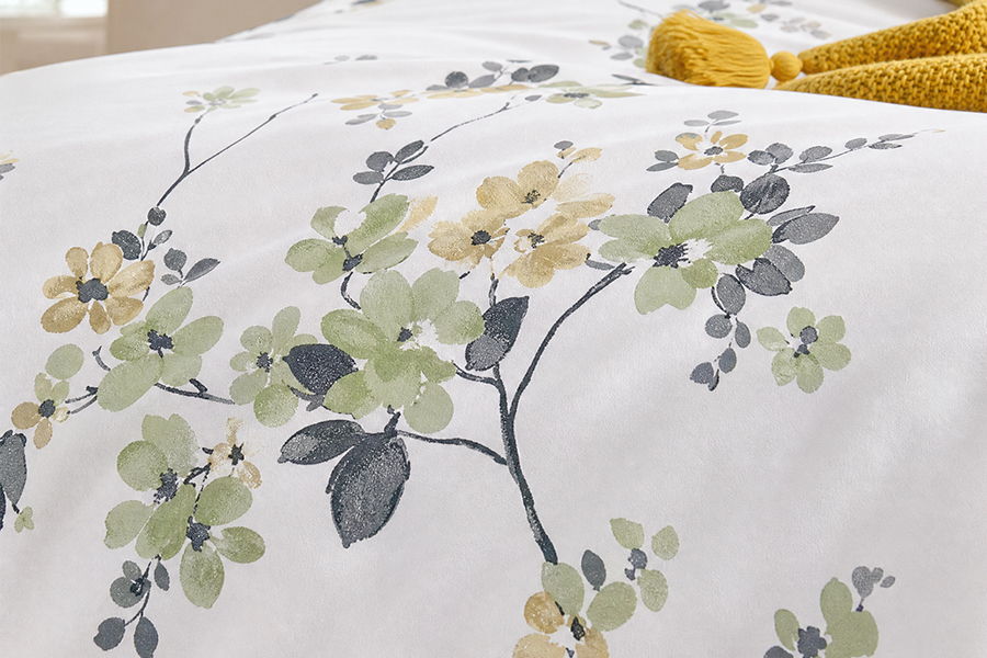 300TC Bamboo-Poly Sateen Printed Bedding Set