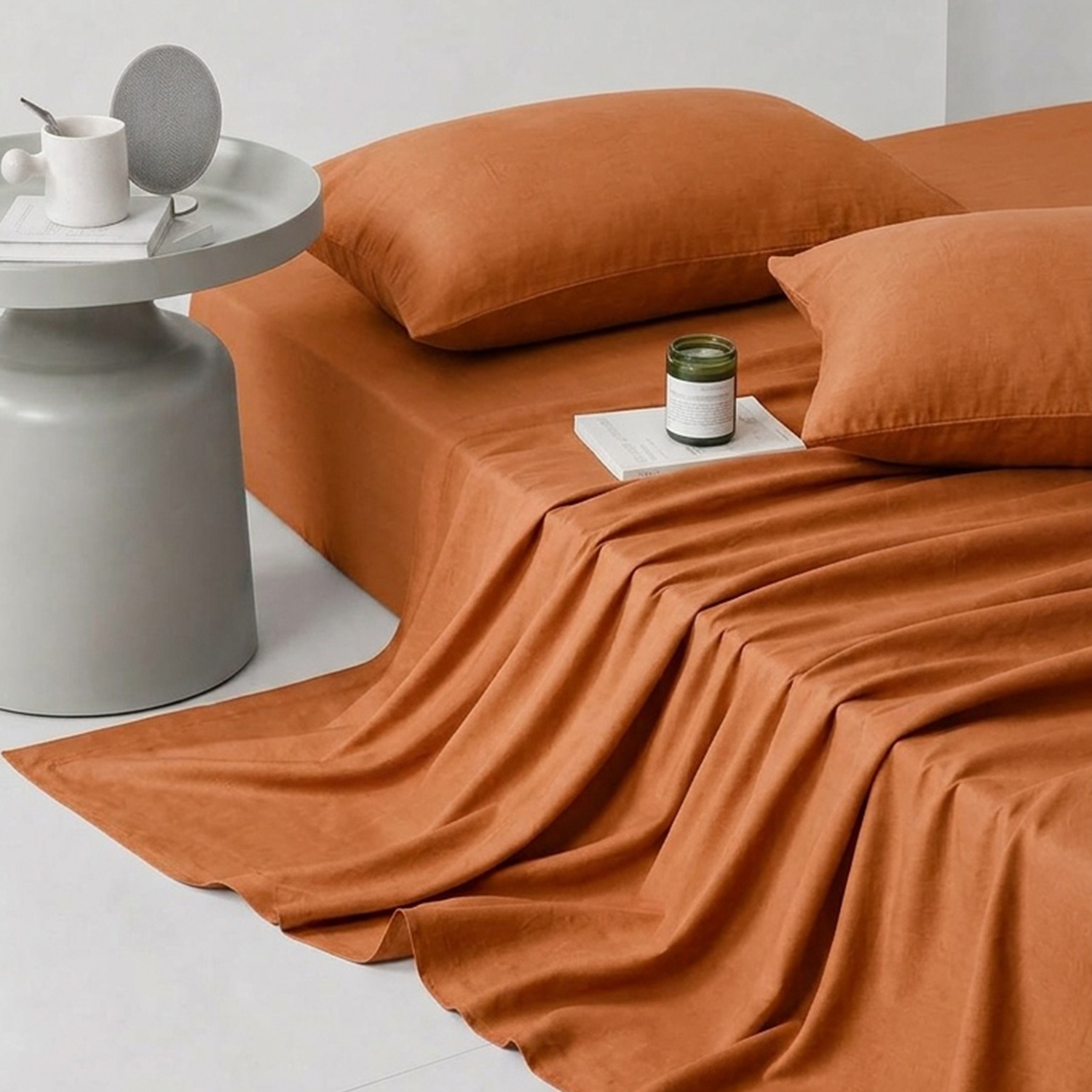 Washed Tencel Sateen Flat Sheet Set