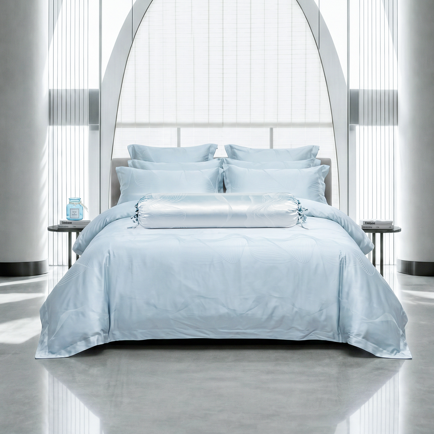 Rayon Silk Modal Jacquard Duvet Cover Set