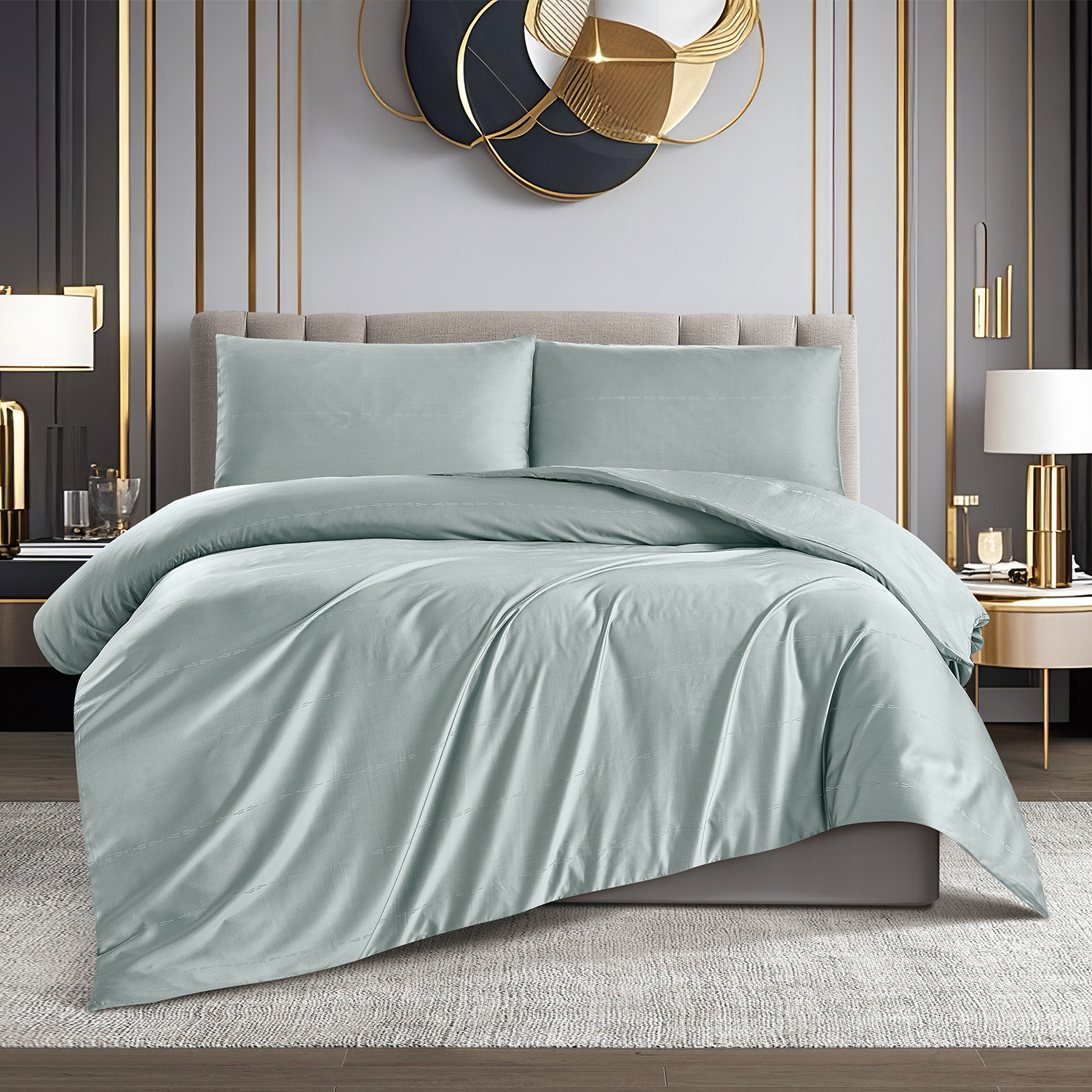 100% Tencel 300 TC Dobby Fitted Sheet Set