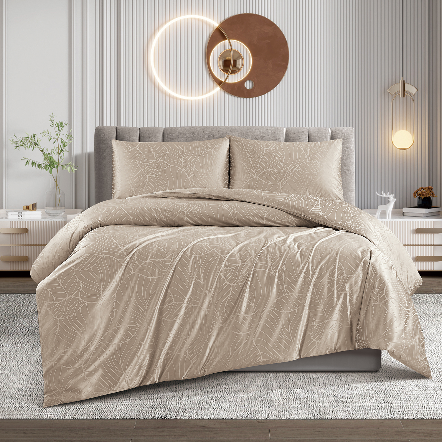 Microfiber Modal Collagen Jacquard Quilt Cover Set Premium Quality