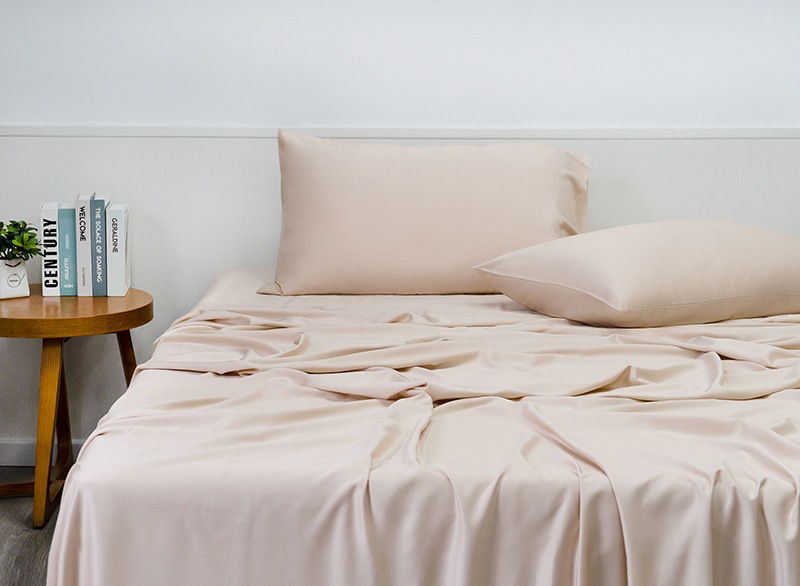 organic bamboo bed sheet set display