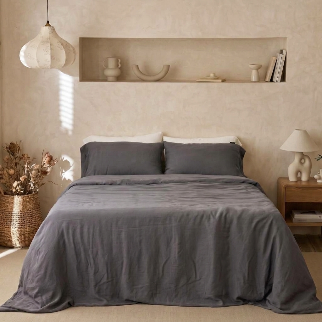 Vintage Style Super Soft Washed Tencel Sateen Bedding Set