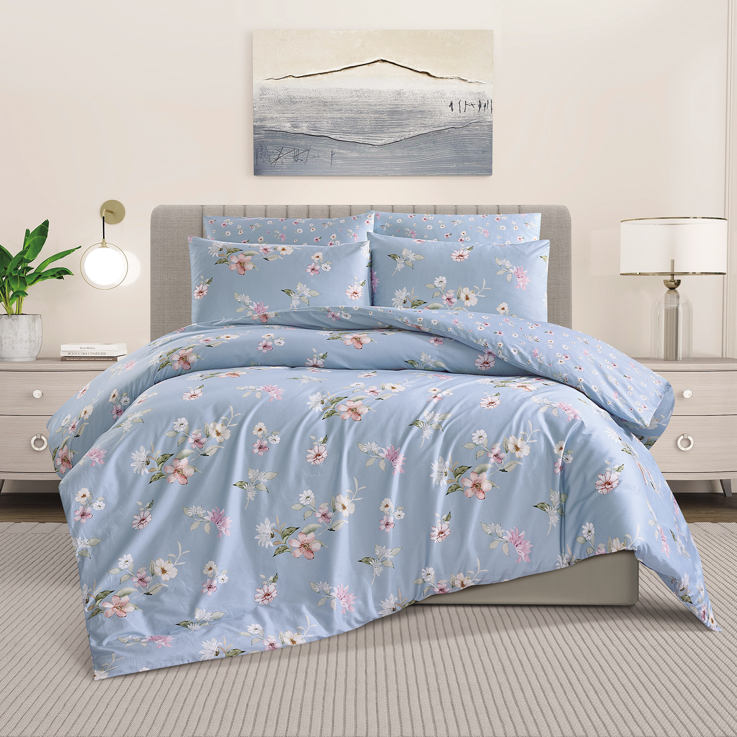 330TC combed cotton bedding set