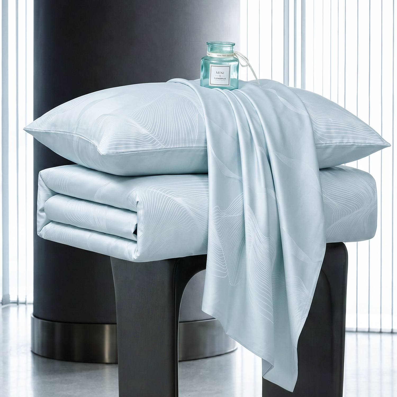 Rayon Silk Modal Jacquard Duvet Cover Set
