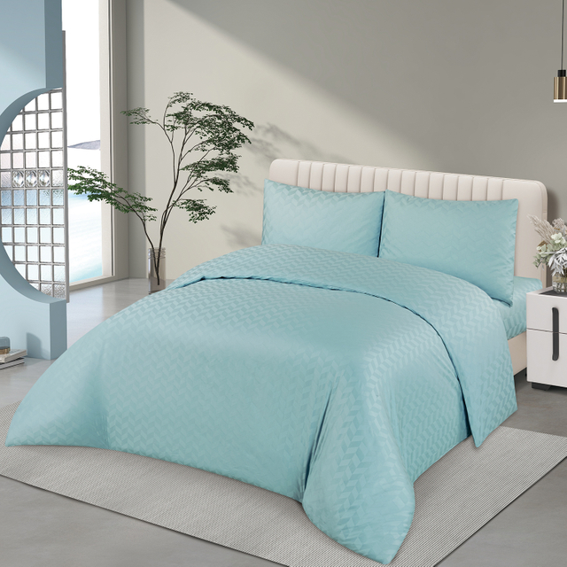 100% Combed Cotton Jacquard Quilt Cover Set OEM