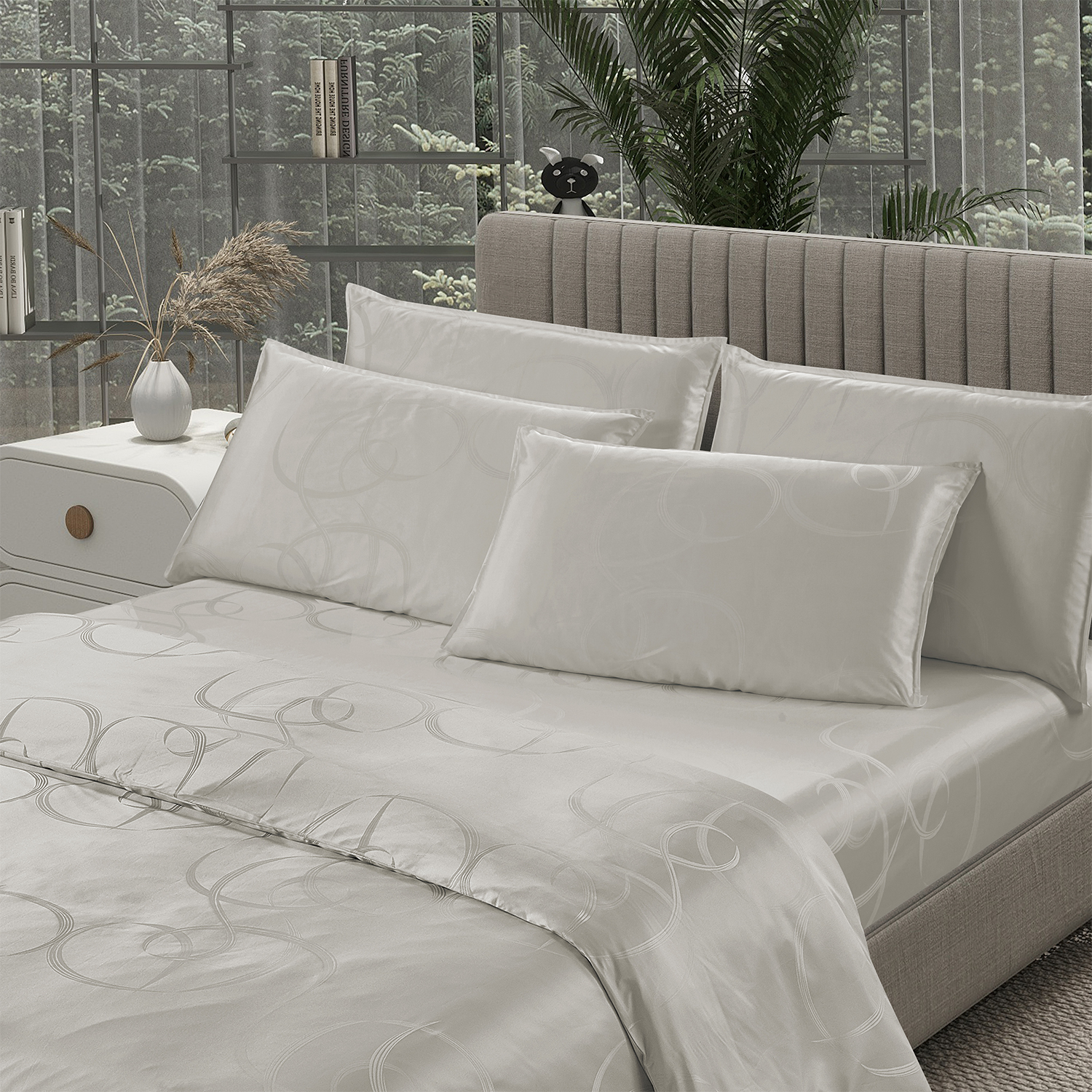 400TC Rayon Modal Jacquard Quilt Cover Set OEM-Starry Night