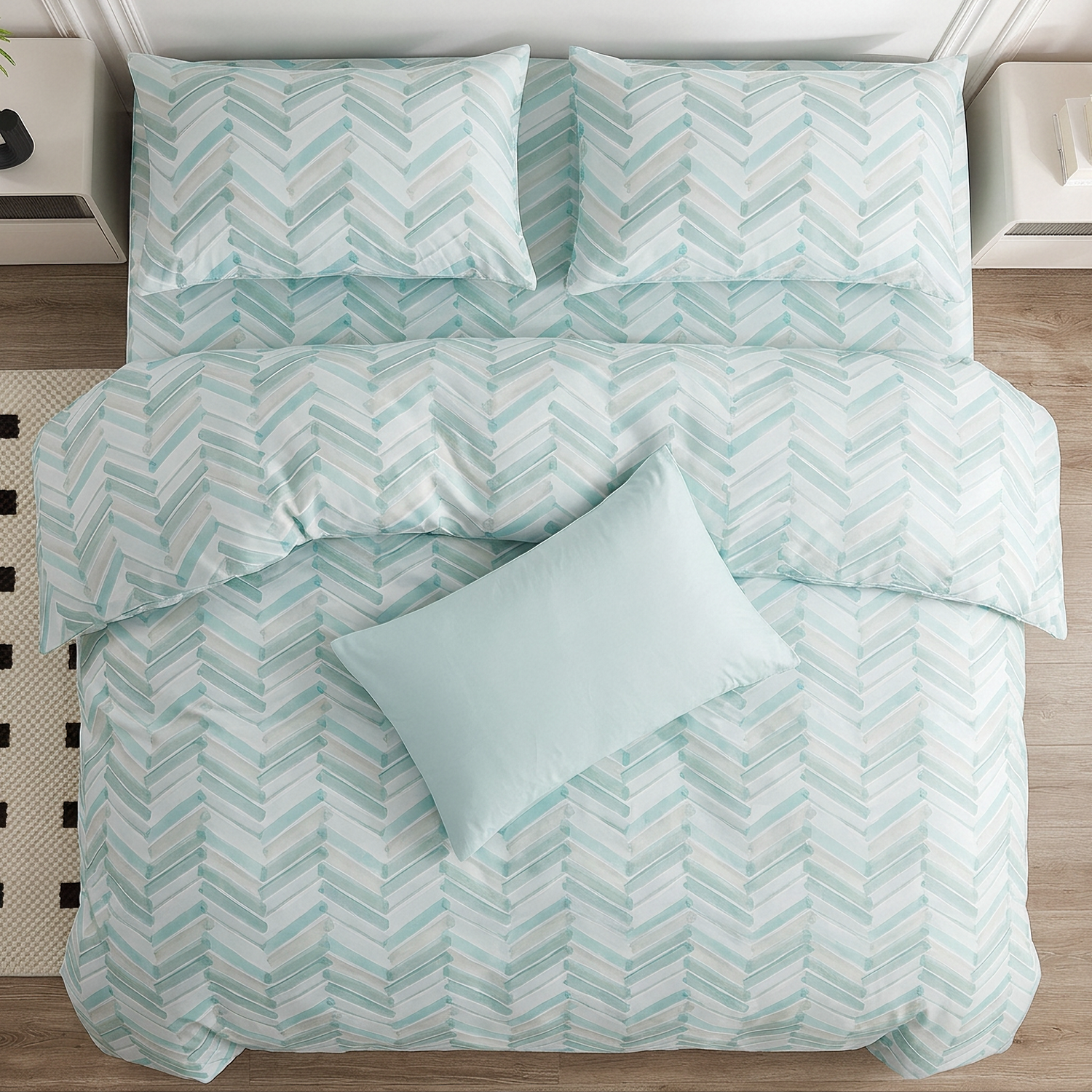 215TC Micro Tencel Twill Printed Bedding Set