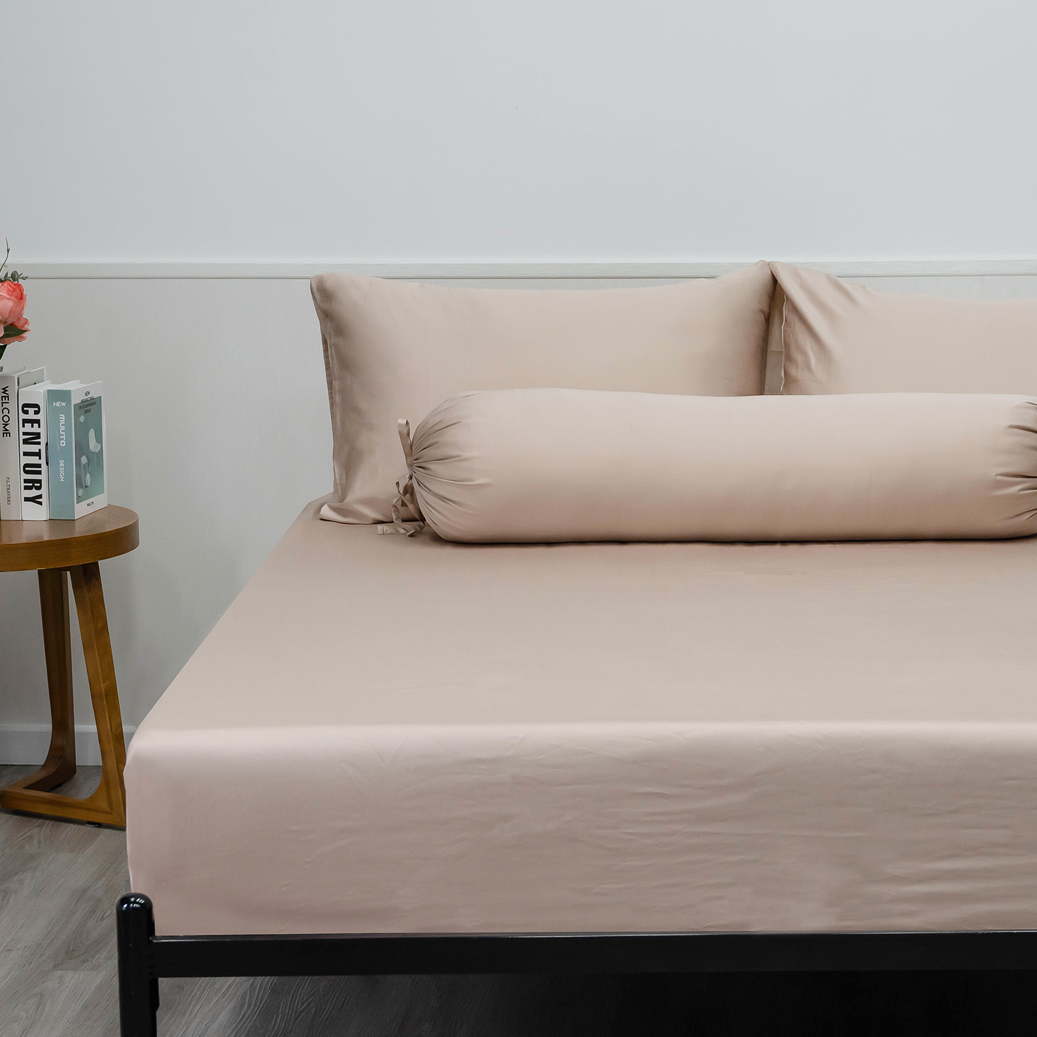  High Thread Count 300TC Combed Cotton Fitted Sheet Set OEM
