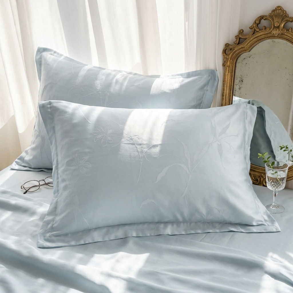  Rayon Silk Modal Jacquard Duvet Cover Set